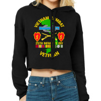 25th Infantry Division Vietnam Combat Veteran Cropped Hoodie | Artistshot