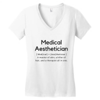 Medical Aesthetician Definition Women's V-neck T-shirt | Artistshot