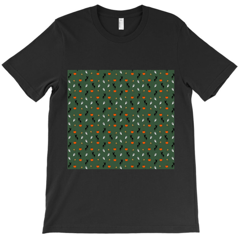 Witch Cats And Broomsticks Fall Green T-shirt | Artistshot