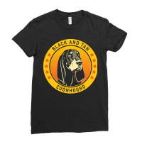 Black And Tan Coonhound Black And Tan Coonhound Dog Portrait Ladies Fitted T-shirt | Artistshot