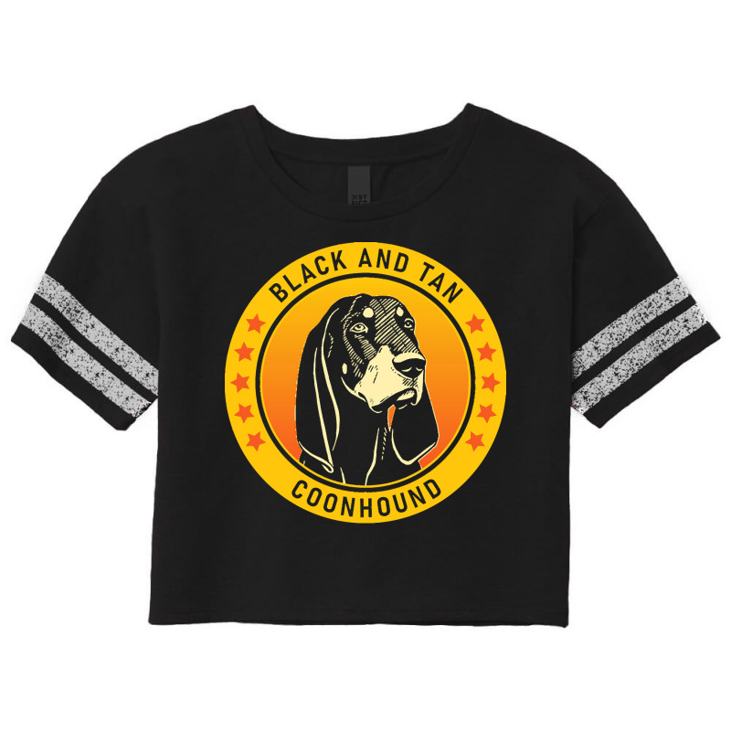 Black And Tan Coonhound Black And Tan Coonhound Dog Portrait Scorecard Crop Tee by beaverbuck | Artistshot