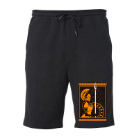 Palas Athena Minerva Greek Roman Mythology Goddess Orange Fleece Short | Artistshot