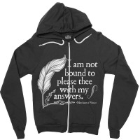 Theatre Nerd Not Bound To Please Thee Shakespeare Zipper Hoodie | Artistshot