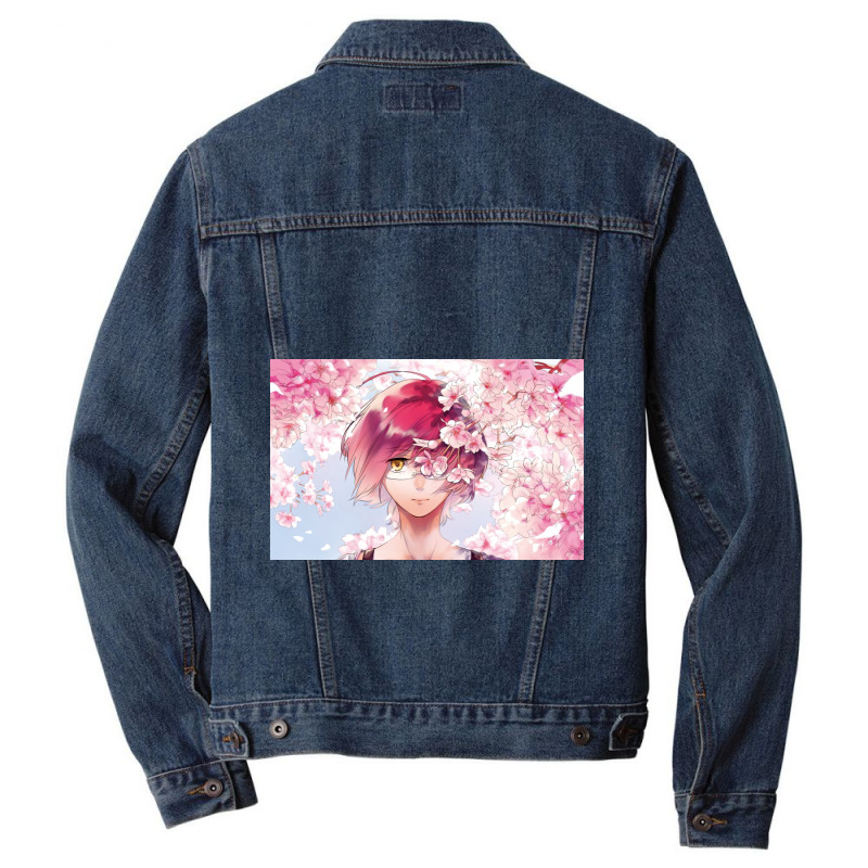 Gother And Cherry Blossoms Men Denim Jacket | Artistshot