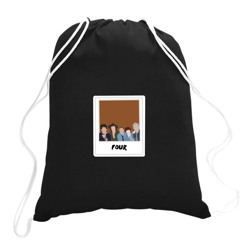 One Direction Four Album Art Drawstring Bags | Artistshot