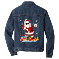 Baseball Santa Playing Baseball Cool Christmas Santa Baseball Player 2 Men Denim Jacket | Artistshot