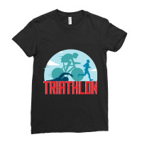 Triathlon Ladies Fitted T-shirt | Artistshot