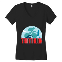 Triathlon Women's V-neck T-shirt | Artistshot