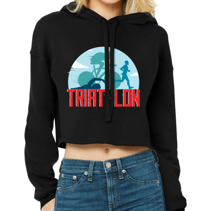 Triathlon Cropped Hoodie by KENNETHPCLING | Artistshot