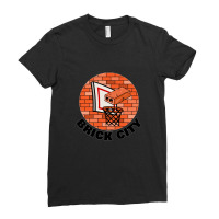 Brick City Funny Basketball Thic Text Ladies Fitted T-shirt | Artistshot