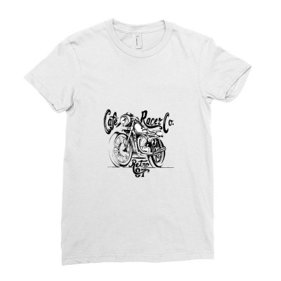 Cafe Racer Ladies Fitted T-shirt Designed By Blanton