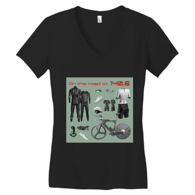 140 6 Triathlon Active Women's V-Neck T-Shirt by KENNETHPCLING | Artistshot