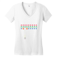 Funny 80s & 90s Space Invader Bug Vintage Tee Gamer Theme Women's V-neck T-shirt | Artistshot