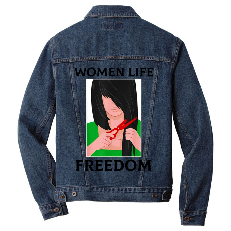 Women Life Freedom Iranian Men Denim Jacket by Blackbubbles | Artistshot