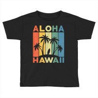 Aloha Hawaii Hawaiian Island Shirt Palm Beach Surfboard Surf T Shirt Toddler T-shirt | Artistshot