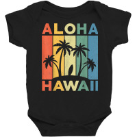 Aloha Hawaii Hawaiian Island Shirt Palm Beach Surfboard Surf T Shirt Baby Bodysuit | Artistshot