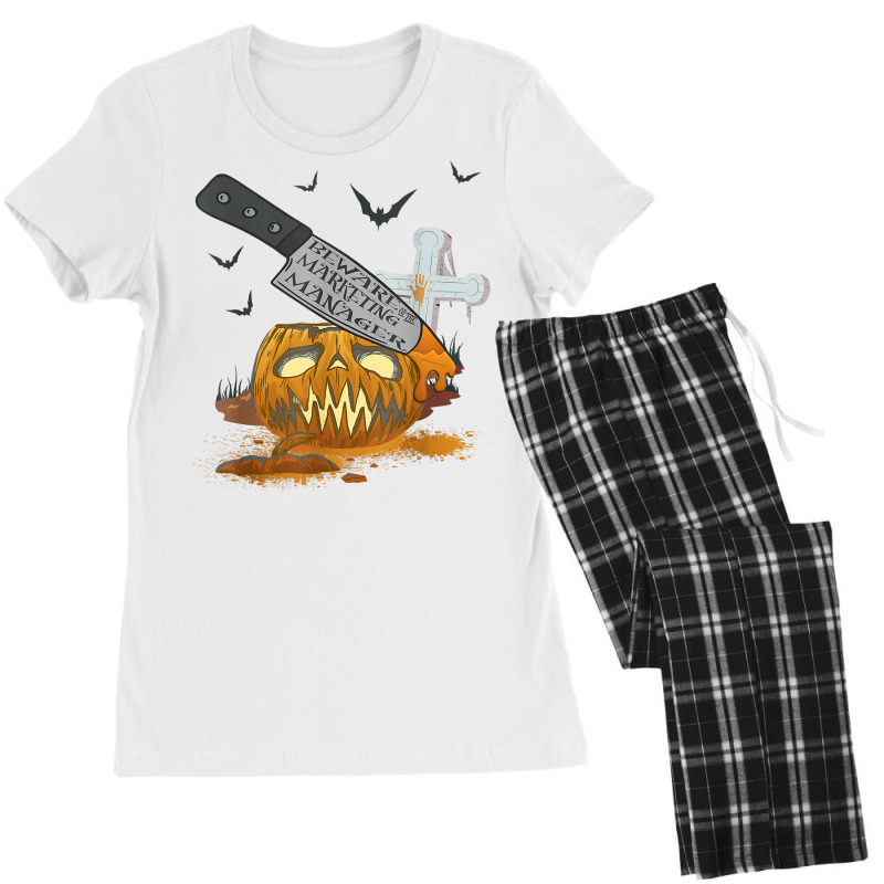 Marketing Manager Funny Halloween Party T Shirt Women's Pajamas Set by v8dycanel | Artistshot