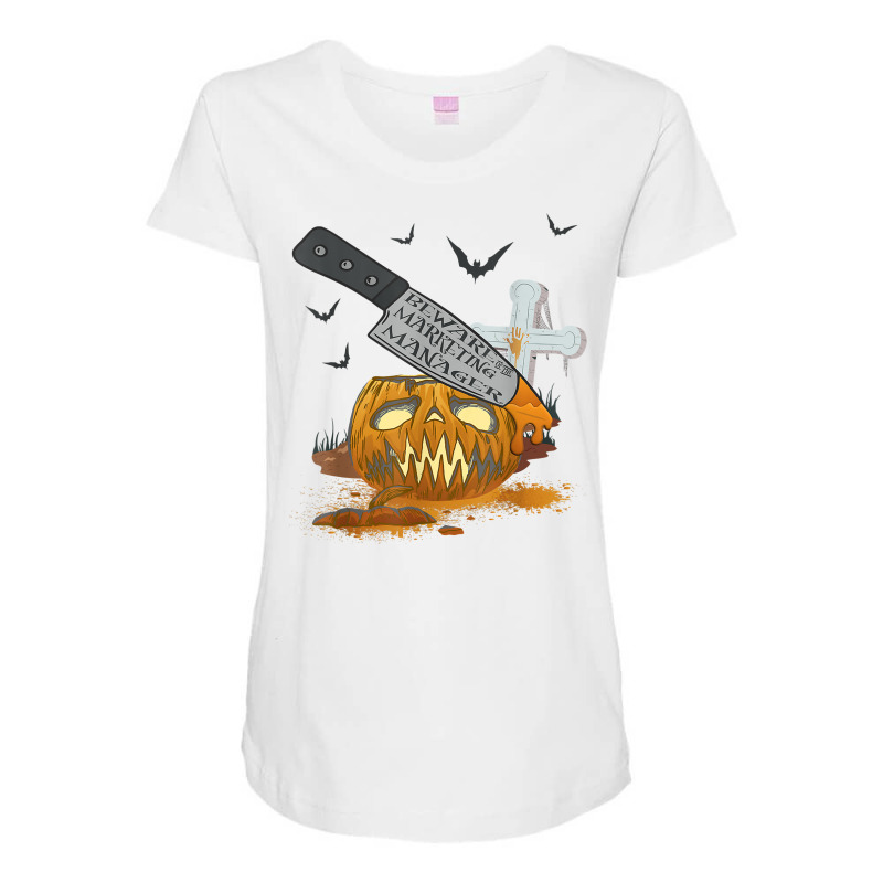 Marketing Manager Funny Halloween Party T Shirt Maternity Scoop Neck T-shirt by v8dycanel | Artistshot