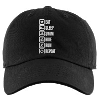 Eat Sleep Swim Bike Run Repeat   Triathlon Kids Cap | Artistshot