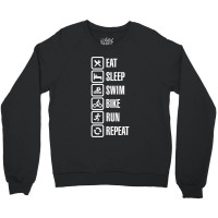 Eat Sleep Swim Bike Run Repeat   Triathlon Crewneck Sweatshirt | Artistshot