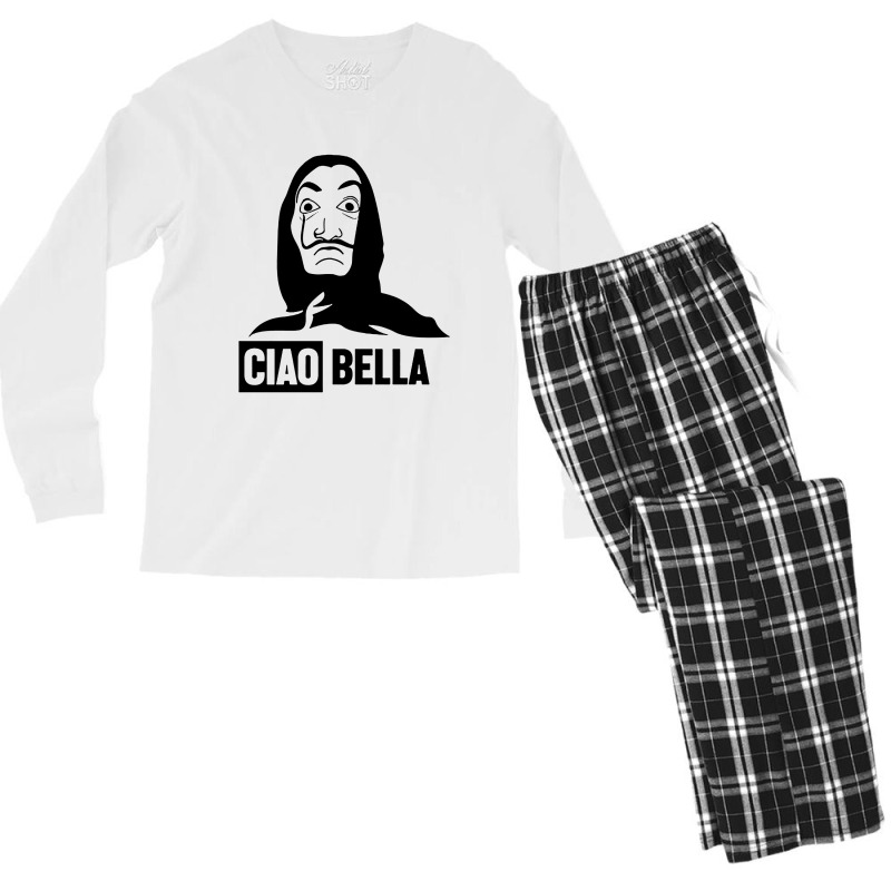 Mask Boy Scary Movie Men's Long Sleeve Pajama Set | Artistshot