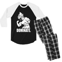 Dominate A Vegeta Bodybuilding A Anime Gym For Friend Men's 3/4 Sleeve Pajama Set | Artistshot