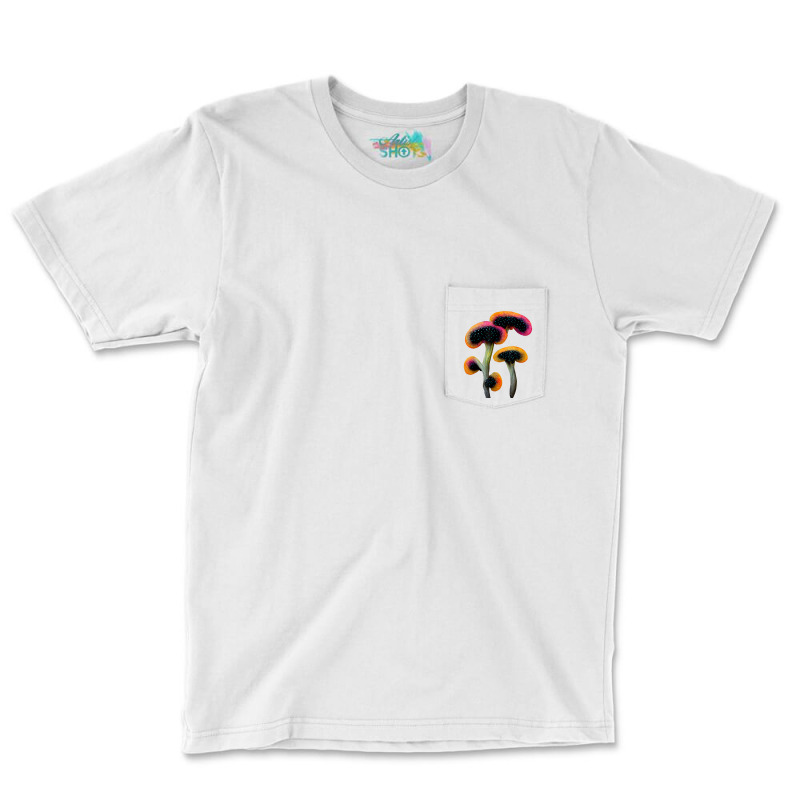 Mycology Colourful Magic Wild Mushrooms Fungiphile T Shirt Pocket T-Shirt by cm-arts | Artistshot