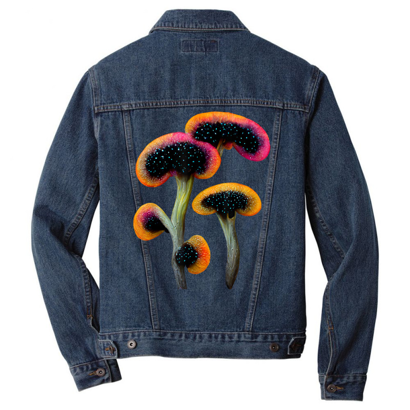 Mycology Colourful Magic Wild Mushrooms Fungiphile T Shirt Men Denim Jacket by cm-arts | Artistshot