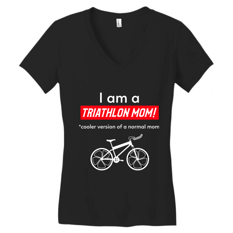 I Am A Triathlon Mom! Women's V-Neck T-Shirt by KENNETHPCLING | Artistshot