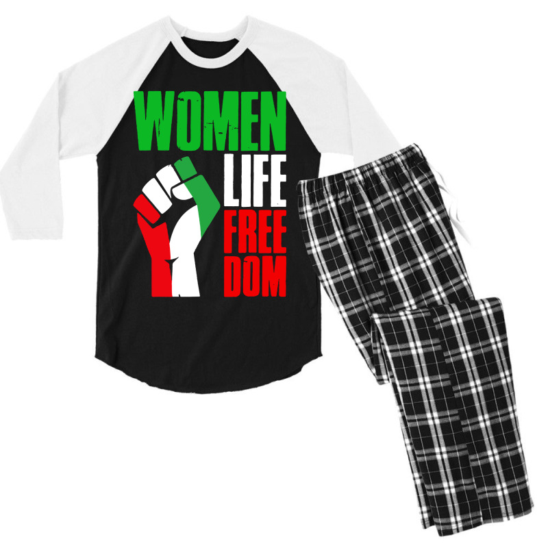 Women Life Freedom Vintage Men's 3/4 Sleeve Pajama Set by Blackbubbles | Artistshot