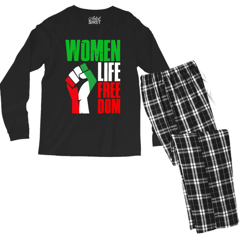 Women Life Freedom Vintage Men's Long Sleeve Pajama Set by Blackbubbles | Artistshot