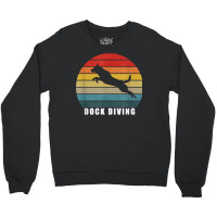 Retro Dock Diving Dog Jumping Swimming Canine Water Sports T Shirt Crewneck Sweatshirt | Artistshot