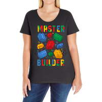 Brick Builder Funny Blocks Master Builder T Shirt Ladies Curvy T-shirt | Artistshot