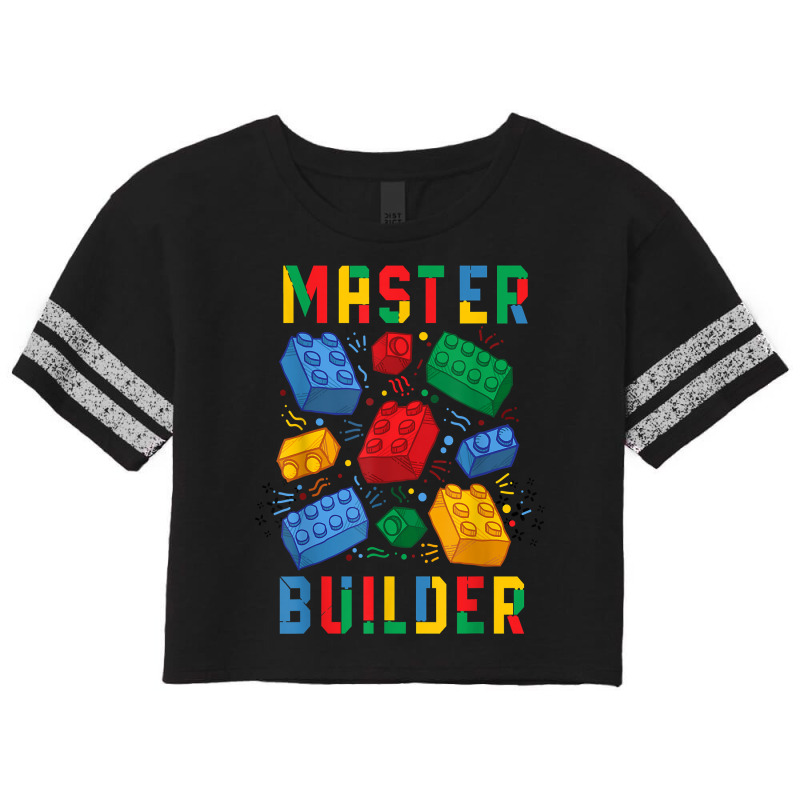 Brick Builder Funny Blocks Master Builder T Shirt Scorecard Crop Tee by tebaekivoti | Artistshot