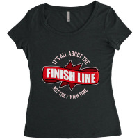 It S About The Finish Line  A Cool Triathlon Shirt Women's Triblend Scoop T-shirt | Artistshot