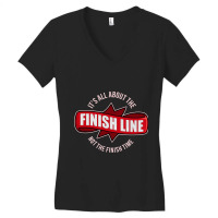 It S About The Finish Line  A Cool Triathlon Shirt Women's V-neck T-shirt | Artistshot