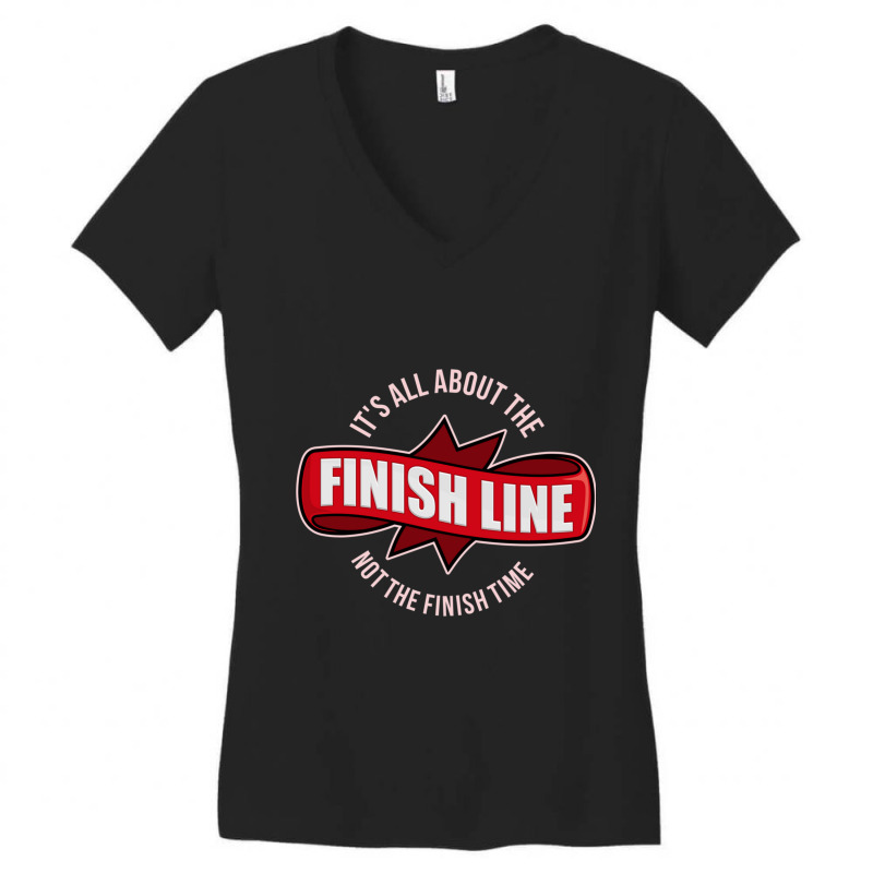 It S About The Finish Line  A Cool Triathlon Shirt Women's V-Neck T-Shirt by KENNETHPCLING | Artistshot