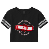 It S About The Finish Line  A Cool Triathlon Shirt Scorecard Crop Tee | Artistshot