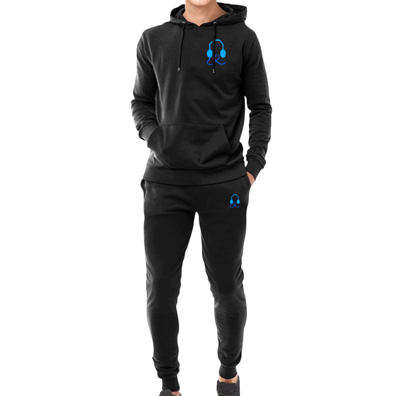 Blue Headphones With Love 1 Hoodie & Jogger set by RobertVanHorn | Artistshot