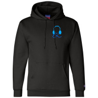 Blue Headphones With Love 1 Champion Hoodie | Artistshot