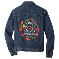 One Thankful Dialysis Nurse One Thankful Dialysis Nurse Thanksgiving F Men Denim Jacket | Artistshot