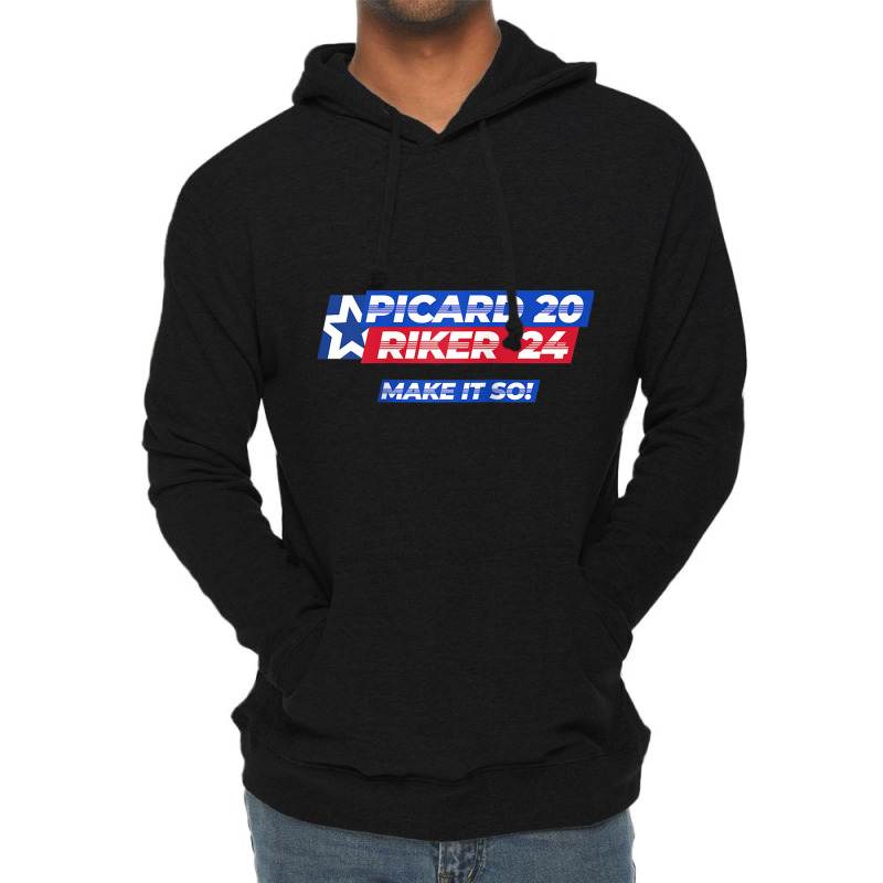 Picard Riker 2024 Make It So Politics Election Parody Funny Raglan Bas Lightweight Hoodie by cm-arts | Artistshot