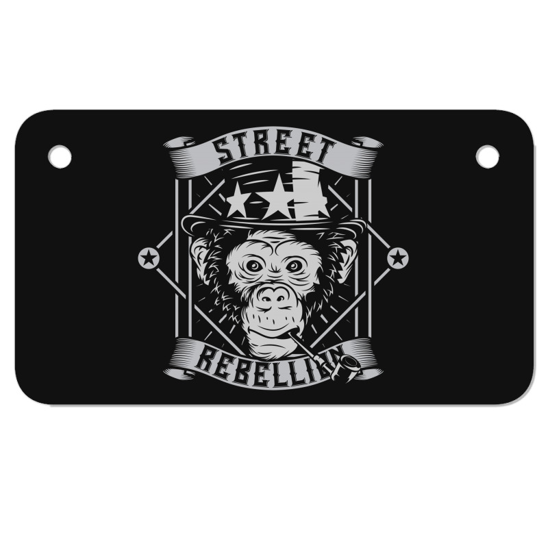 Monkey Street Rebellion Motorcycle License Plate | Artistshot