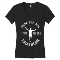 Swim Bike Run Women's V-neck T-shirt | Artistshot