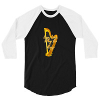 Music Instruments Harp Clef 1 3/4 Sleeve Shirt | Artistshot