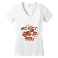 Motocycle Garage Women's V-neck T-shirt | Artistshot