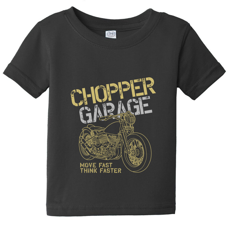 Motorcycle Chopper Garage Baby Tee by Perfect Designers | Artistshot