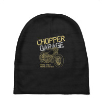 Motorcycle Chopper Garage Baby Beanies | Artistshot