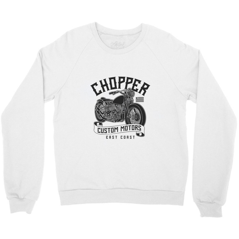 Motorcycle Chopper Crewneck Sweatshirt by Perfect Designers | Artistshot