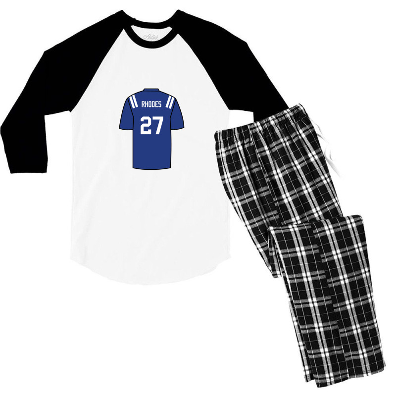 Xavier Rhodes Jersey No 27 Men's 3/4 Sleeve Pajama Set | Artistshot